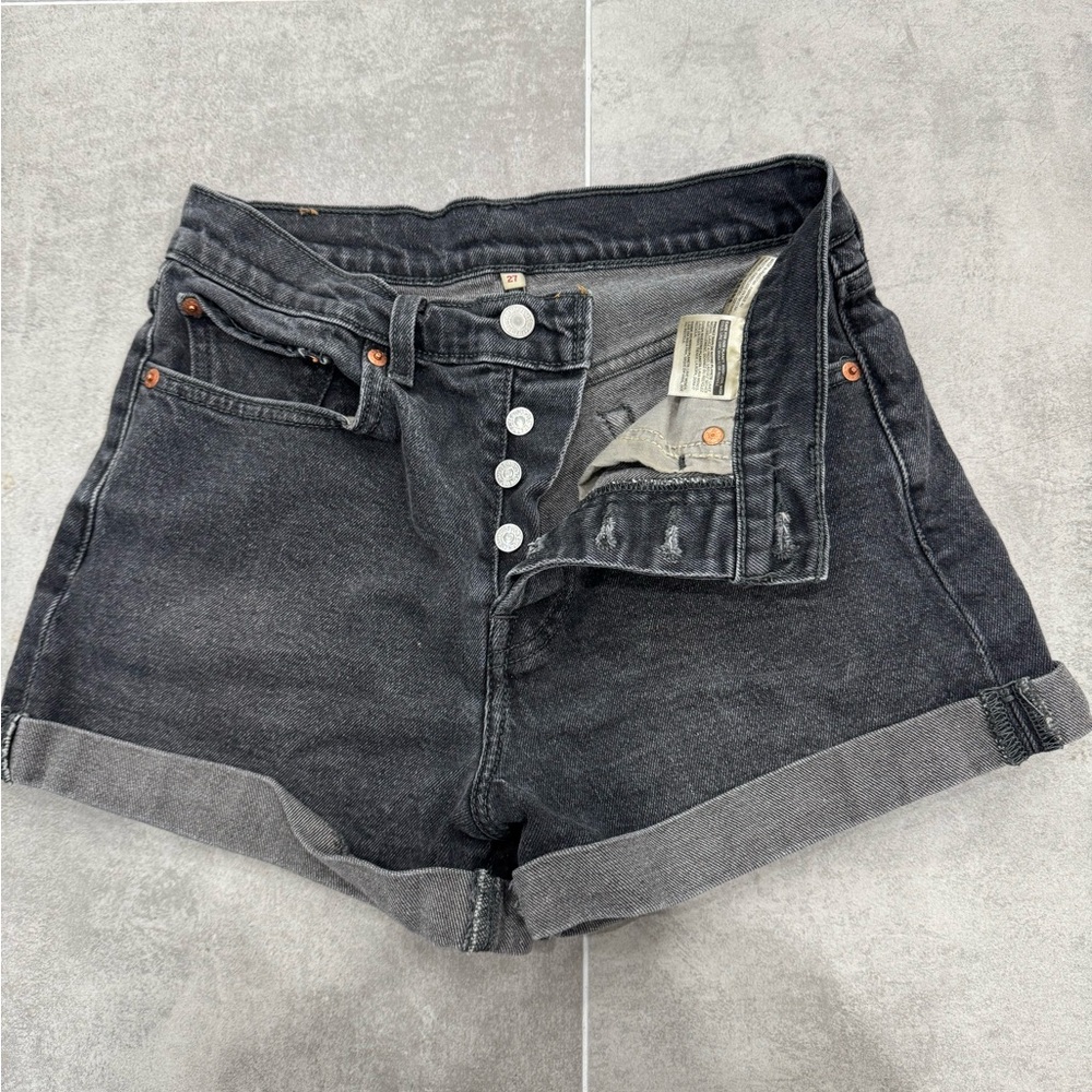 Levi's Black Button Fly  Jean Shorts for Women